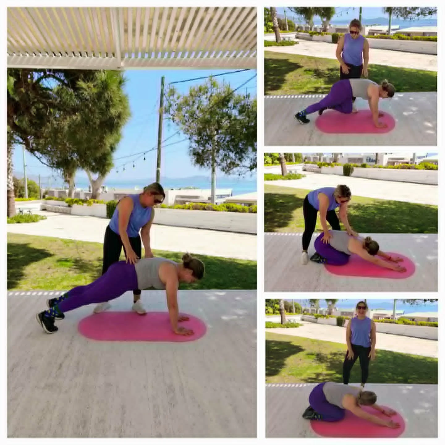 Fitness and Ayurveda yoga sessions during the retreat near Athens