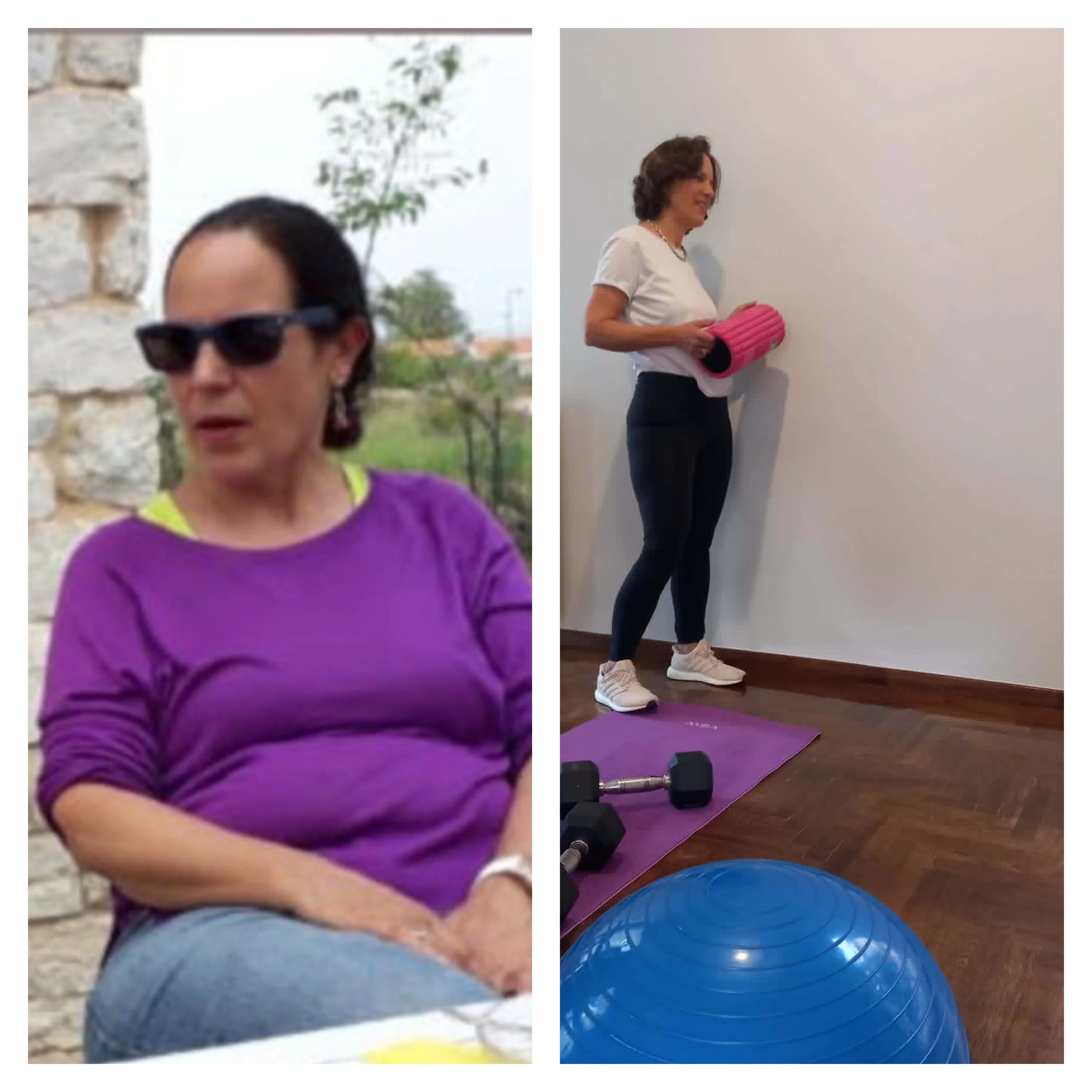 A client training during a Sleep & Strength program